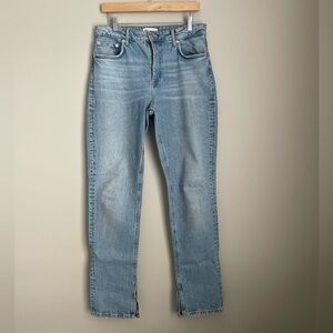 Zara Slit Leg Straight Jeans